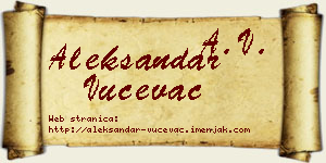 Aleksandar Vučevac vizit kartica
